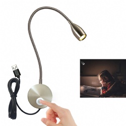 USB / Adaptor / dimmable wall mounted reading light