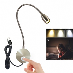 USB / Adaptor / dimmable wall mounted reading light